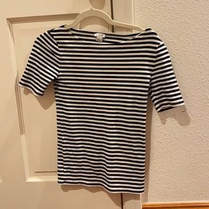 J Crew Stripe Cotton Tee